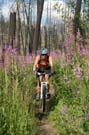 Vicky in the canyon of weeds